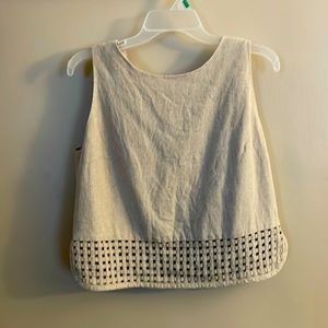 John Roberts Vintage Beige Sleeveless Top